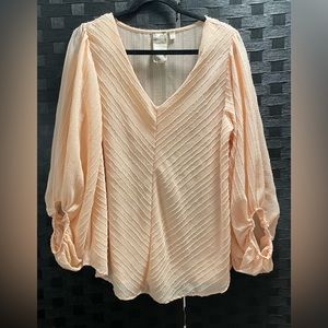 Blu Pepper Balloon Sleeve Blouse